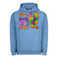 Pigment Pebble Blue life is better in flip flops Urban Hoodie - Jasminsmagicworld