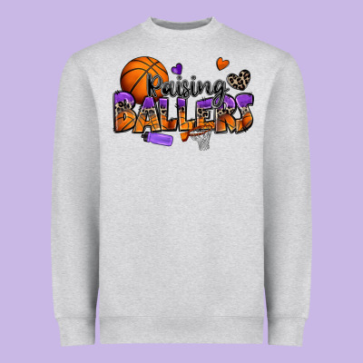 Raising Ballers Basketball Heavyweight Sweatshirt Designed By Zillion Design Studio