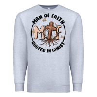 Heather Grey man of faith Premium Sweatshirt - MaliasSmallBusiness