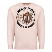 Pale Pink man of faith Premium Sweatshirt - MaliasSmallBusiness