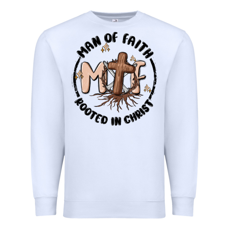 Man Of Faith Premium Sweatshirt by MaliasSmallBusiness | Teevron