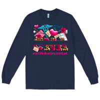 Navy valentines day cna certified nursing assistant Long Sleeve Tee - AdoDesignShop