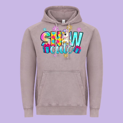 Snow Cute Witc Unicorn Vintage Hoodie Designed By Zillion Design Studio