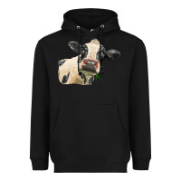Black holstein heifer face Heavyweight Hoodie - LillyAllenDesigns