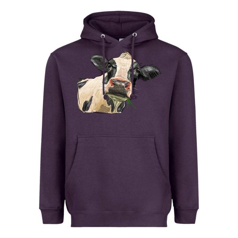 Holstein Heifer Face Heavyweight Hoodie by LillyAllenDesigns | Teevron