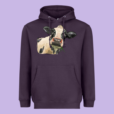 Holstein Heifer Face Heavyweight Hoodie Designed By Lillyallendesigns