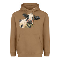 Toasted Coconut holstein heifer face Heavyweight Hoodie - LillyAllenDesigns