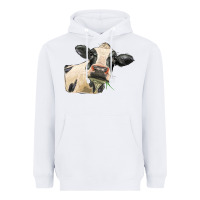 White holstein heifer face Heavyweight Hoodie - LillyAllenDesigns