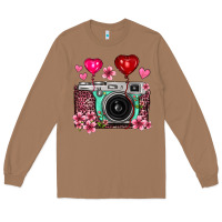 Toasted Coconut floral heart pink leopard vintage camera Long Sleeve Tee - FaDigitalArtStudio