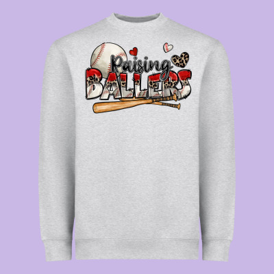 Raising Ballers Baseball Heavyweight Sweatshirt Designed By Zillion Design Studio
