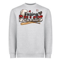 Heather Grey raising ballers baseball Heavyweight Sweatshirt - Zillion Design Studio