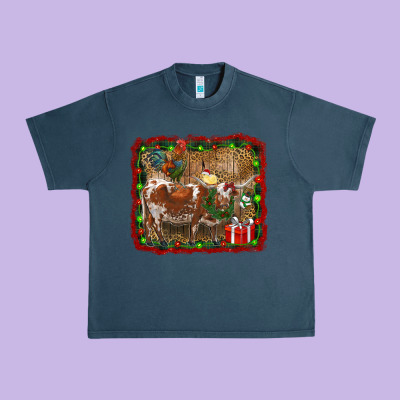 Christmas Farm Animals Urban Heavy Tee Designed By Ranaportraitstore