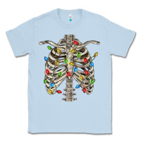 Dusty Blue Christmas Rib Cage Classic Tee - FaDigitalArtStudio