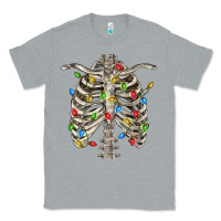 Heather Grey Christmas Rib Cage Classic Tee - FaDigitalArtStudio
