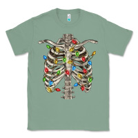 Sage Christmas Rib Cage Classic Tee - FaDigitalArtStudio