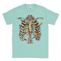 Seafoam Christmas Rib Cage Classic Tee - FaDigitalArtStudio