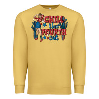 Antique Gold chill the fourth out malia Premium Sweatshirt - MaliasSmallBusiness