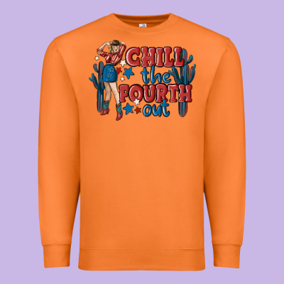 Chill The Fourth Out Malia Premium Sweatshirt Designed By Maliassmallbusiness