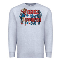 Heather Grey chill the fourth out malia Premium Sweatshirt - MaliasSmallBusiness