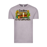 Vintage Zinc camping is my happy place caravan Vintage Tee - BarkalooDesign