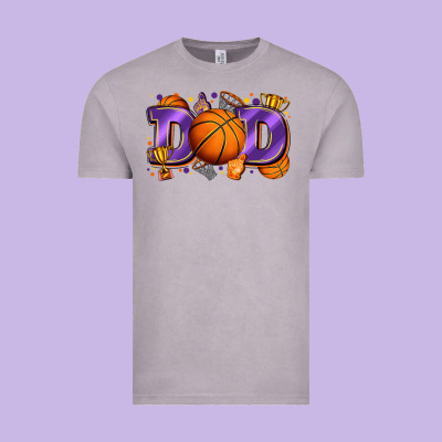 Dad Basketball Vintage Tee Designed By Zillion Design Studio