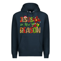 Navy jesus is the reason Premium Hoodie - MaliasSmallBusiness