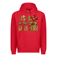 Red jesus is the reason Premium Hoodie - MaliasSmallBusiness