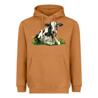 Meerkat holstein cow sitting Heavyweight Hoodie - LillyAllenDesigns