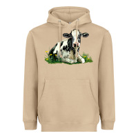 Mushroom holstein cow sitting Heavyweight Hoodie - LillyAllenDesigns