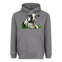 Storm holstein cow sitting Heavyweight Hoodie - LillyAllenDesigns