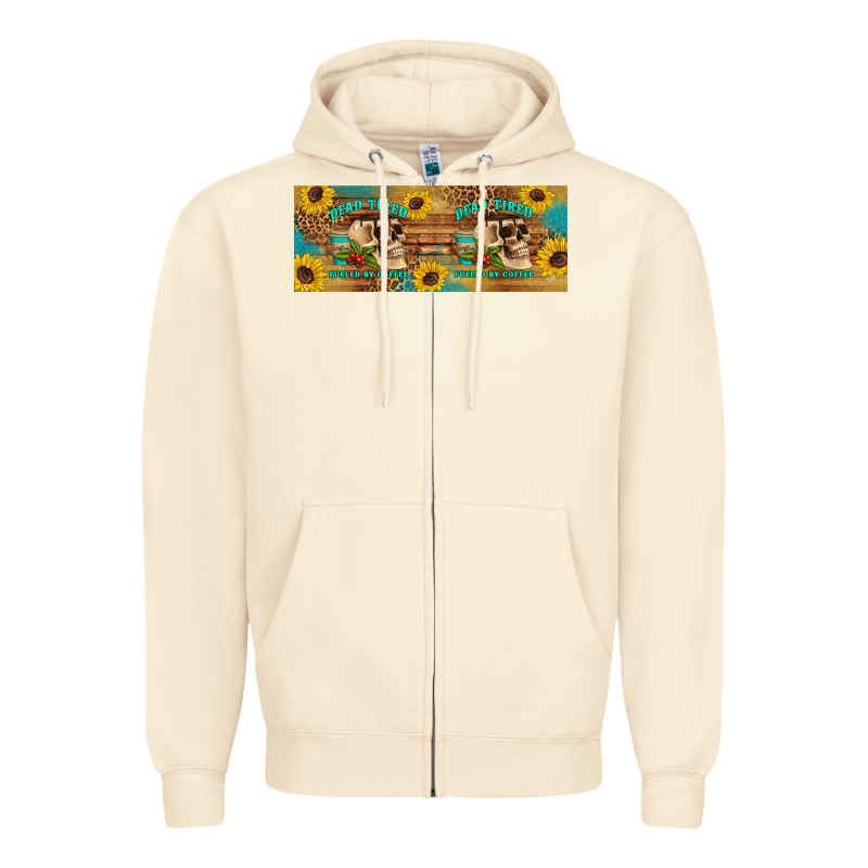 Dead Tired Fueled By Coffee  Mug 11 Oz Zipper Hoodie by Artiststas | Teevron