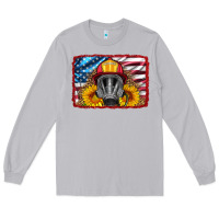 Moon Dust firefighter air mask and sunflower Long Sleeve Tee - HRA Design Shop