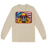 Mushroom firefighter air mask and sunflower Long Sleeve Tee - HRA Design Shop