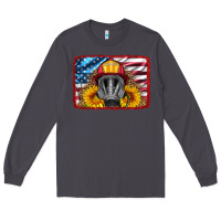 Smoke firefighter air mask and sunflower Long Sleeve Tee - HRA Design Shop