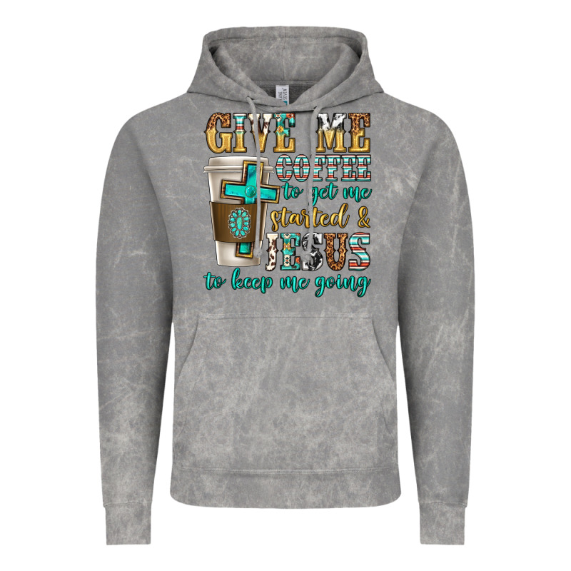 Give Me Coffee To Get Me Started Vintage Hoodie by texasbilliewilder | Teevron