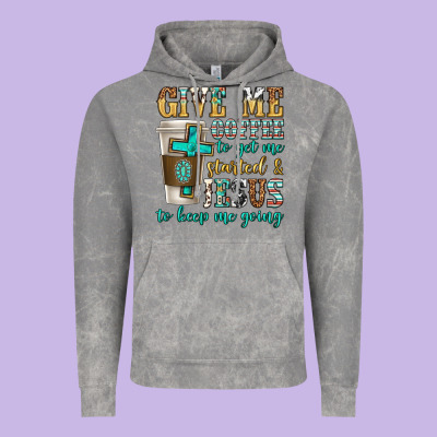 Vintage Hoodie give me coffee to get me started