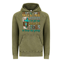 Vintage Olive give me coffee to get me started Vintage Hoodie - texasbilliewilder