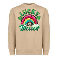 Mushroom Lucky and blessed rainbow Heavyweight Sweatshirt - RanaPortraitStore