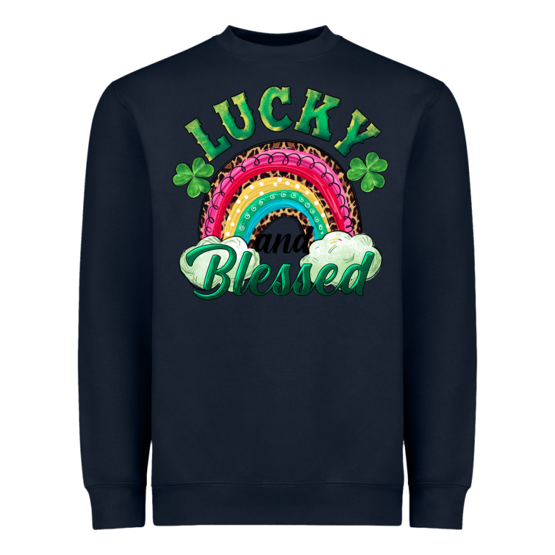 Lucky And Blessed Rainbow Heavyweight Sweatshirt by RanaPortraitStore | Teevron