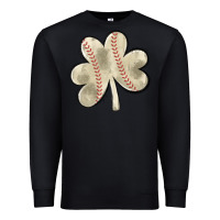 Black baseball distressed shamrock Premium Sweatshirt - MaliasSmallBusiness
