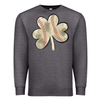 Charcoal Heather baseball distressed shamrock Premium Sweatshirt - MaliasSmallBusiness
