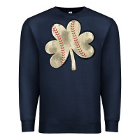 Navy baseball distressed shamrock Premium Sweatshirt - MaliasSmallBusiness