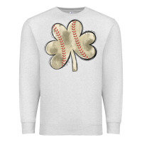 Oatmeal Heather baseball distressed shamrock Premium Sweatshirt - MaliasSmallBusiness