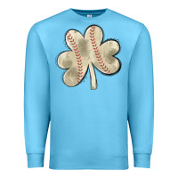 Ocean Blue baseball distressed shamrock Premium Sweatshirt - MaliasSmallBusiness