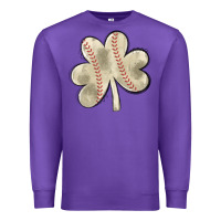 Purple baseball distressed shamrock Premium Sweatshirt - MaliasSmallBusiness