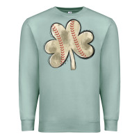 Seafoam baseball distressed shamrock Premium Sweatshirt - MaliasSmallBusiness