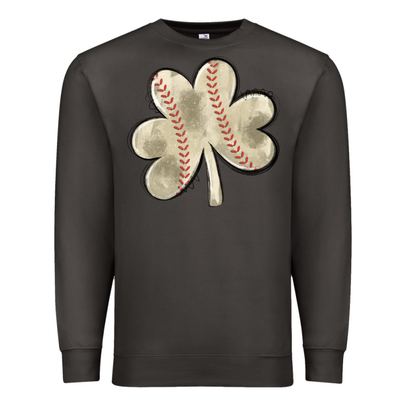 Baseball Distressed Shamrock Premium Sweatshirt by MaliasSmallBusiness | Teevron