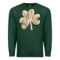 Sports Green baseball distressed shamrock Premium Sweatshirt - MaliasSmallBusiness