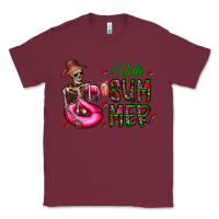 Burgundy hello summer Classic Tee - CowhideDigitalArt