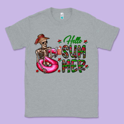 Hello Summer Classic Tee Designed By Cowhidedigitalart